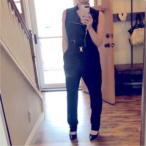 MARCIANO black Sleeveless Jumpsuit with gold accents sz. 10